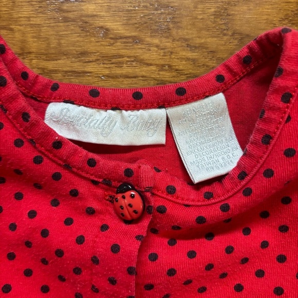 Y2K  spring red polkadot ladybug baby girl dress brand specialty baby sz 18 mnth - Picture 6 of 6
